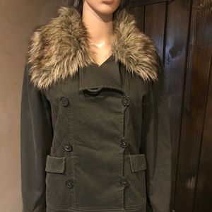 "Loft" Sueded Denim & Faux Jacket